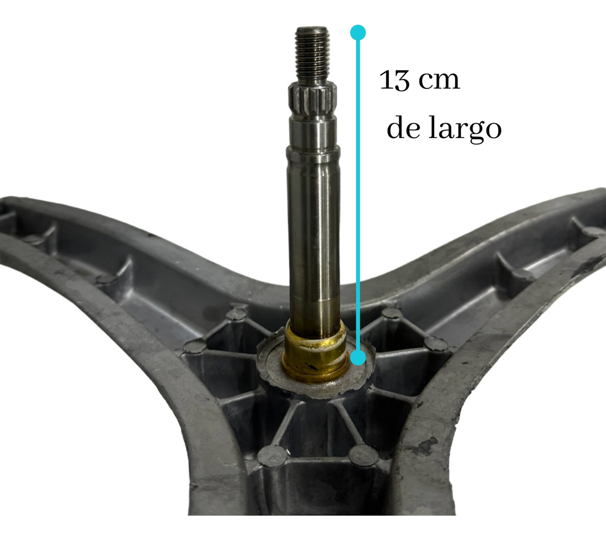 Eje Soporte 6.5 Kilos Con Rulemanes Y Reten Longvie - Imagen 2