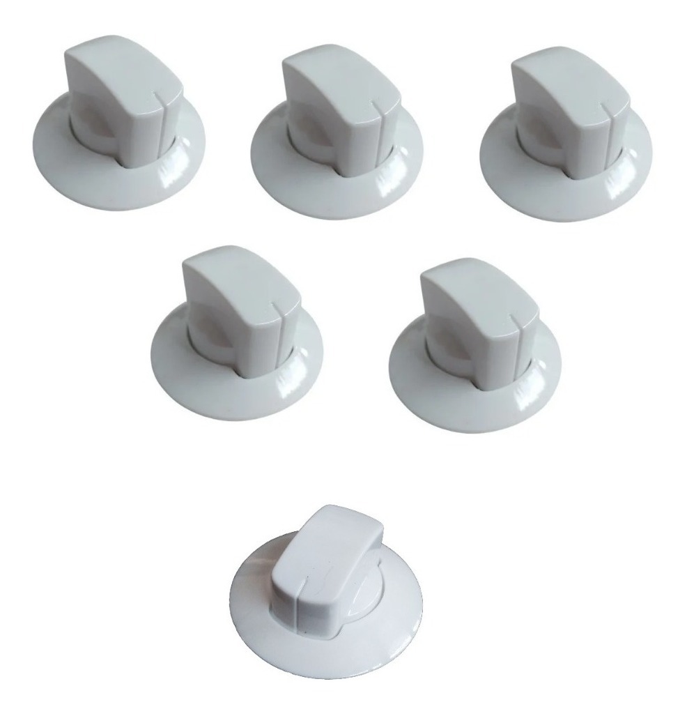 Juego De 6 Perillas P/ Cocina Longvie 18501 14601 12411 Bl