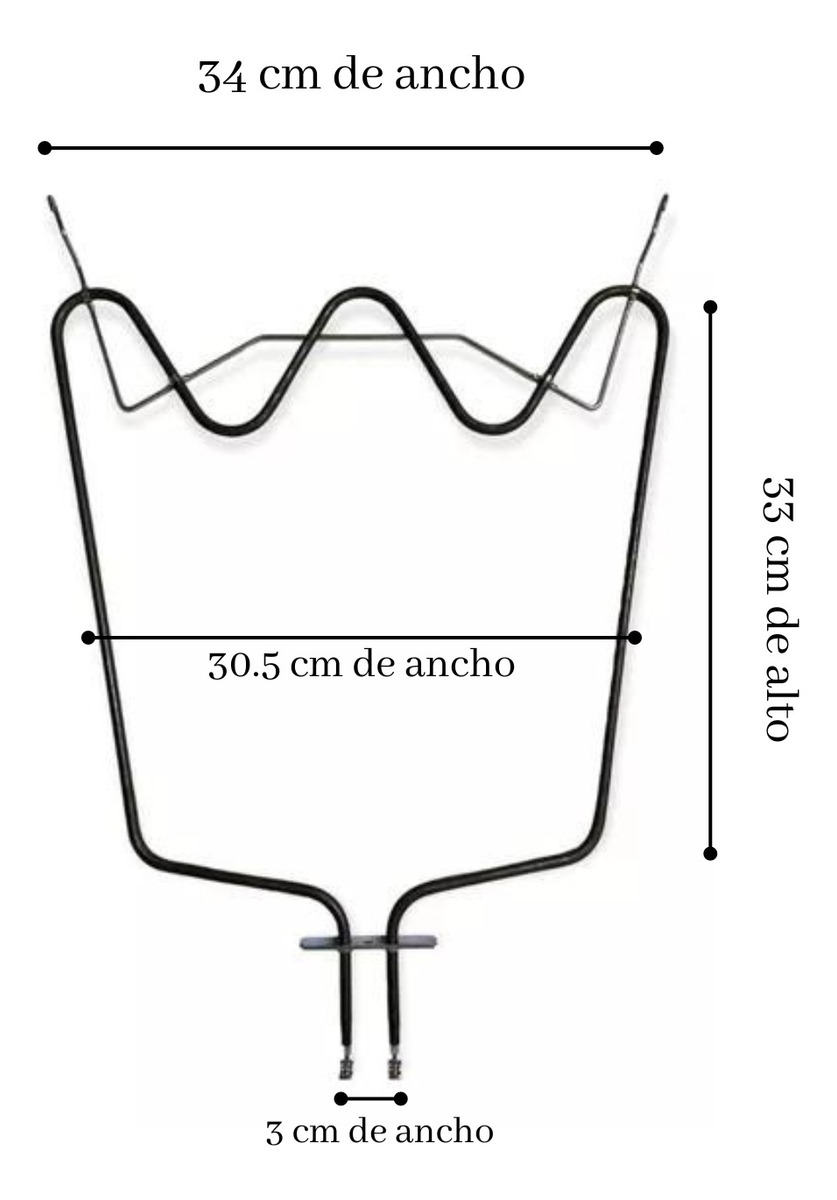 Resistencia Inferior Para Horno Electrico Ariston Fi7 871 Sp - Imagen 3
