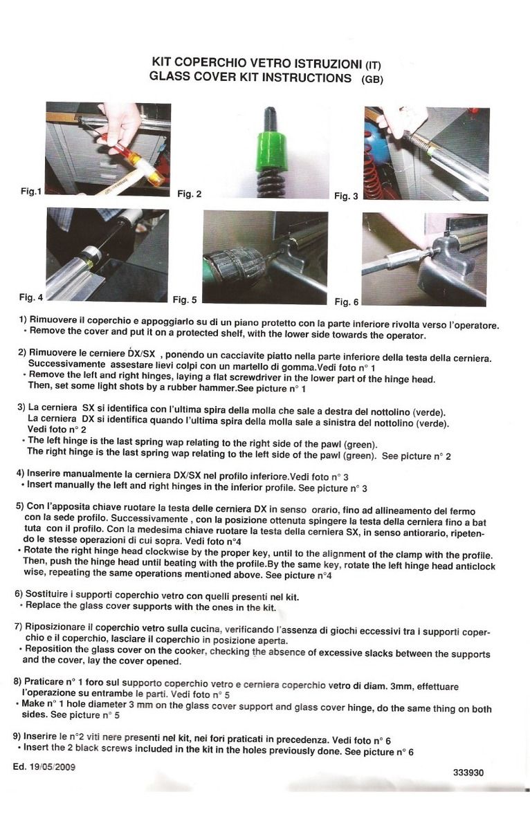 Kit Bisagras Puerta Horno Ariston C97g(w)ex Me Original - Imagen 3