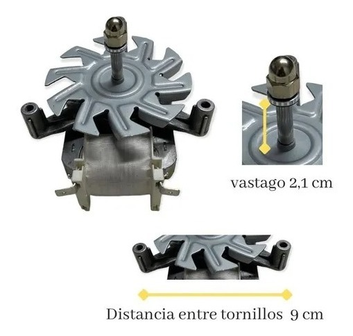 Motor Ventilador Convector Cocina Horno Longvie He1900 Fx - Imagen 7