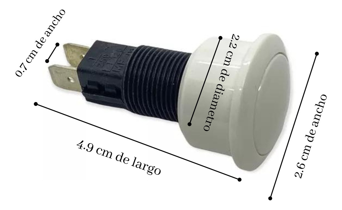 Pulsador Blanco Para Chispero De Cocina Longvie Original - Imagen 2