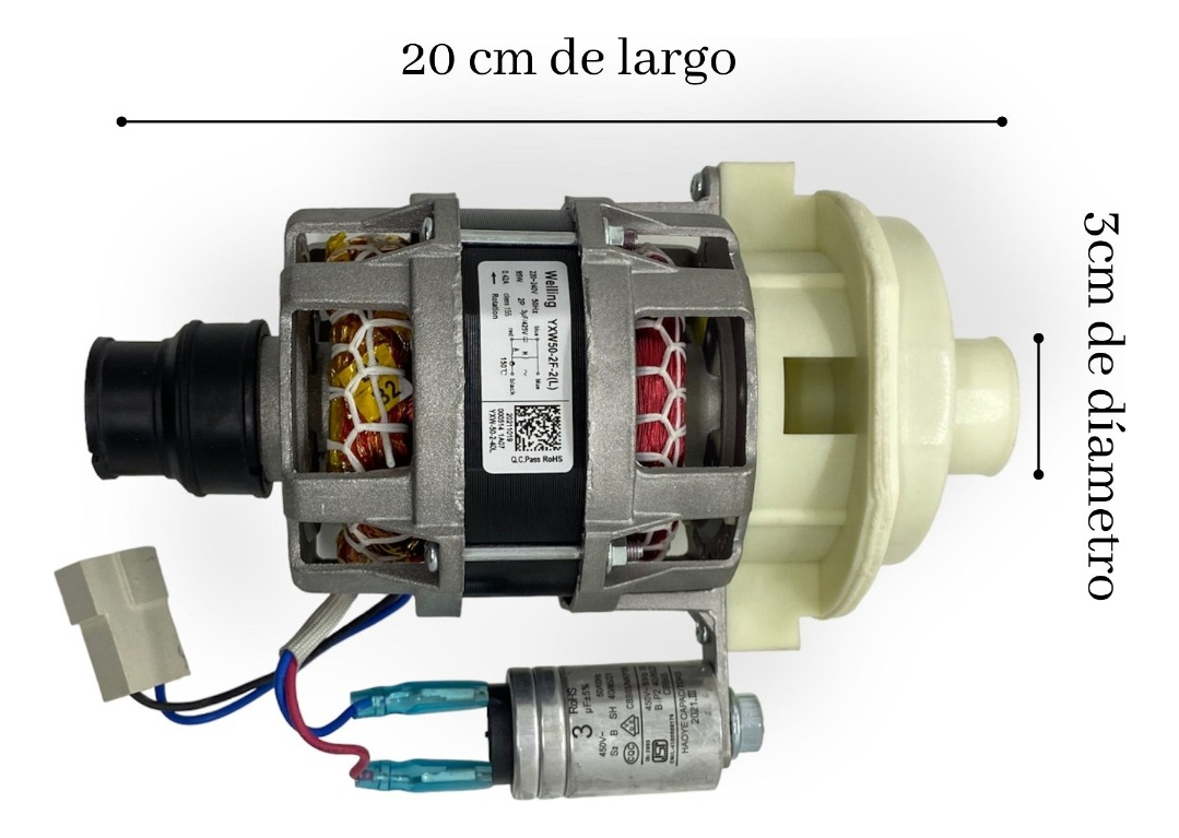Motobomba Recirculacion Lavavajillas Whirlpool Wlb12a Wlr12a - Imagen 3