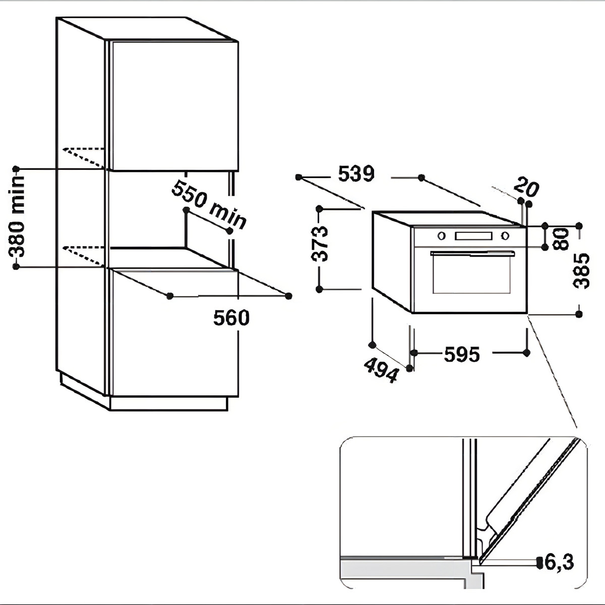 Horno Microondas Ariston Empotrable Md 554 Ix 31litros - Imagen 9