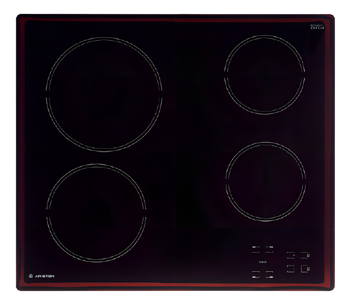 Anafe De Empotrar Vitroceramica Ariston Hr611 4 Zonas Fama Color Negro