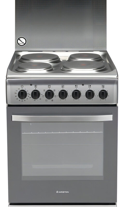 Cocina Eléctrica Con Tapa 50cm 4h Ariston A5e52fx Inox